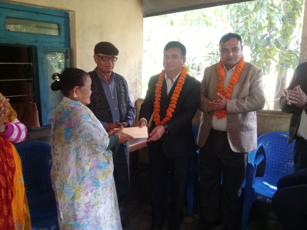 जिससका इन्जिनियरले दिए बुद्धाश्रमलाई हाउजीमा परेको पुरस्कार रकम