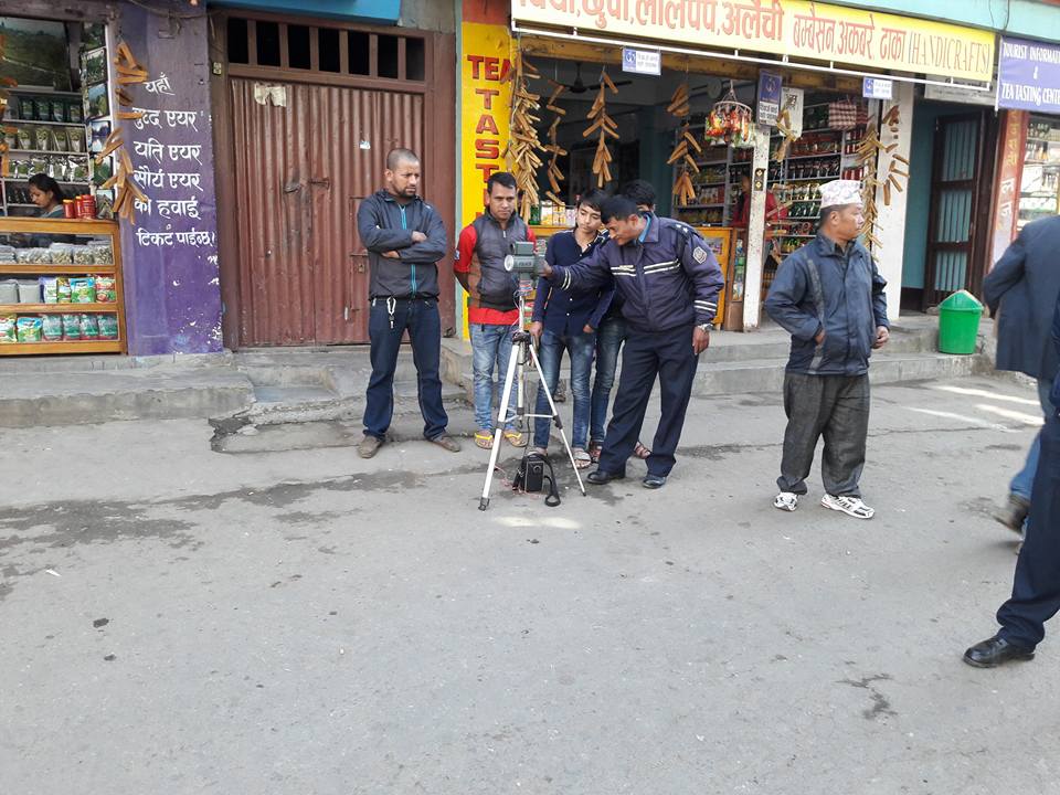इलाम ट्राफिकमा राडर गन र भिआईपि स्कटिङ्ग माेटरसाइकल