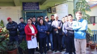 इलाममा समायोजन अध्यादेश विरुद्ध लेखा समुहका कर्मचारीको आन्दोलन