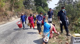 इलामको रोङ गाउपालिकालाई पूर्ण सरसफाइ   बनाउने अभियान