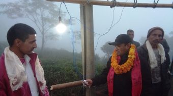 तिहारको अवसरमा माईजोगमाईको मलुमजुवामा विद्युतको उद्घाटन