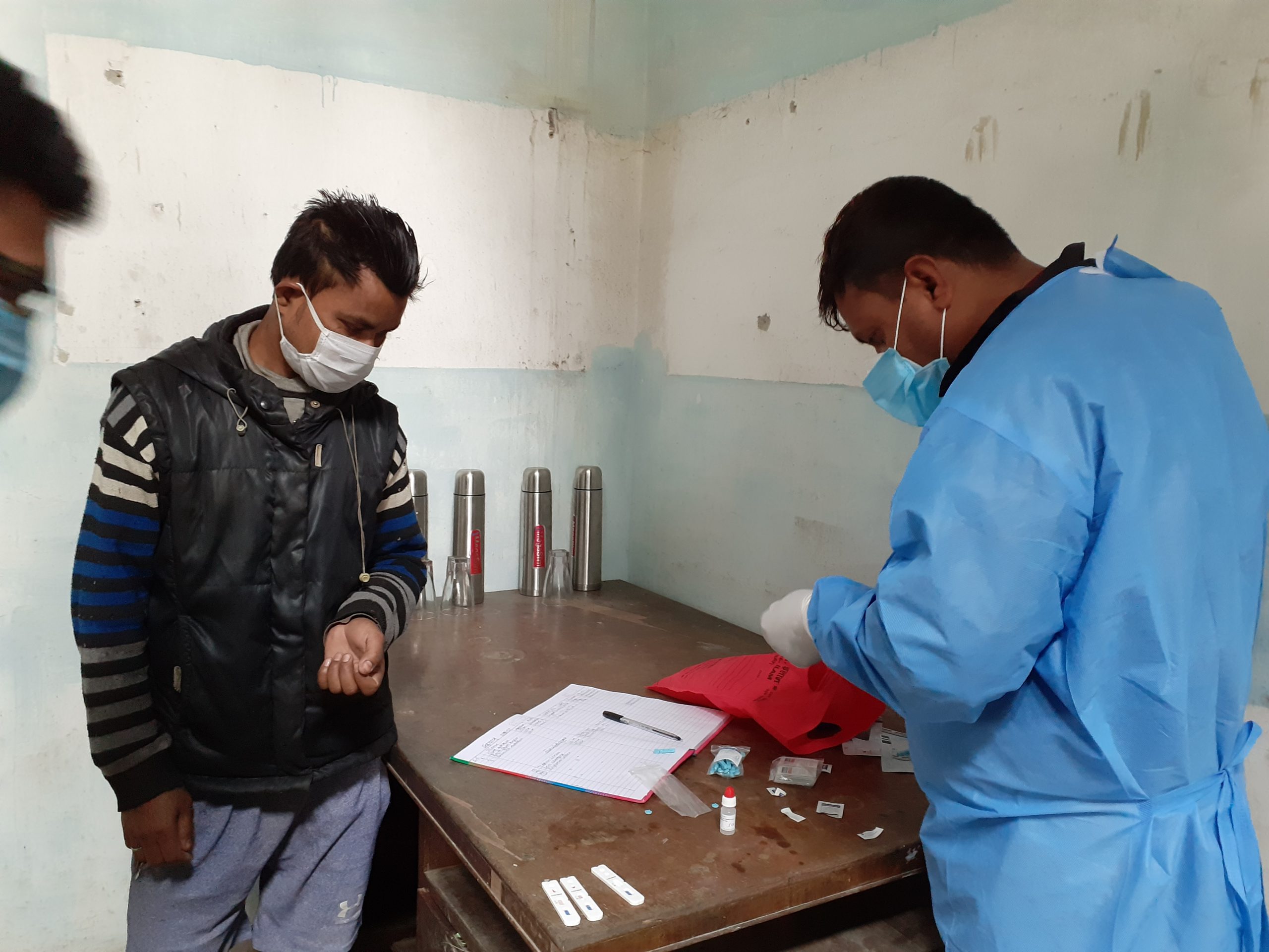 र्यापिड डाइगोनोस्टिक टेष्ट किटबाट क्वारेन्टाइनमा बसेकाको परिक्षण