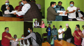प्रेस संगठन इलामले दियो क्रियाशिल पत्रकारलाई पिपिई र गगल्स
