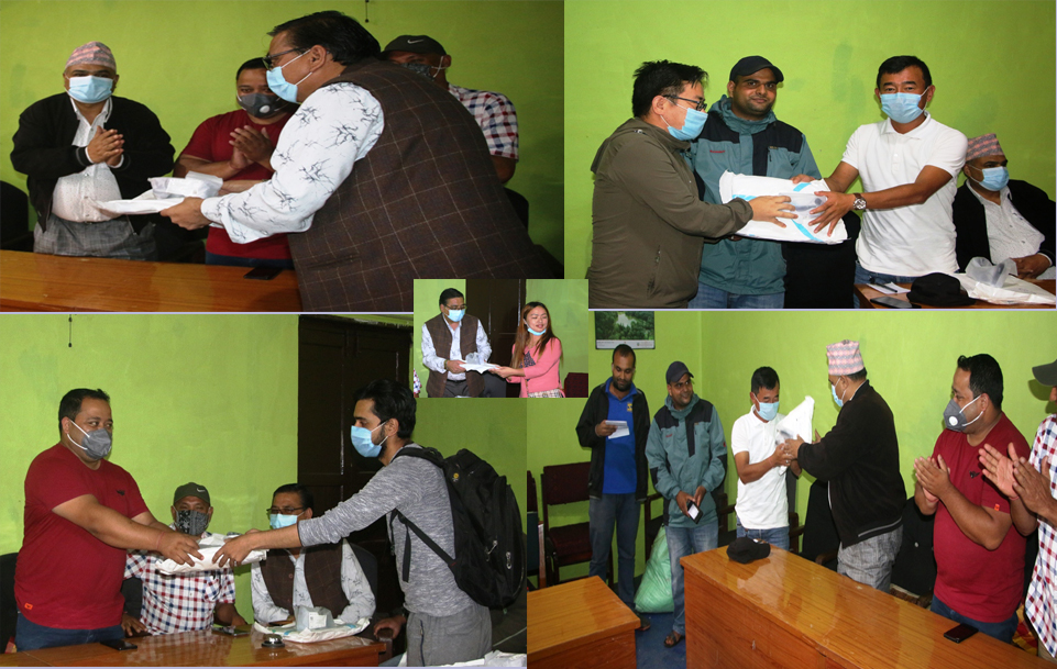 प्रेस संगठन इलामले दियो क्रियाशिल पत्रकारलाई पिपिई र गगल्स