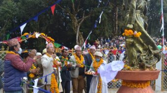 मुख्यमन्त्री राईद्वारा ज्योतिनन्दको शालिक अनावरण