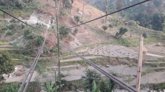 लोदिया खोलामा झोलुङ्गे पुलको निर्माण अन्तिम चरणमा