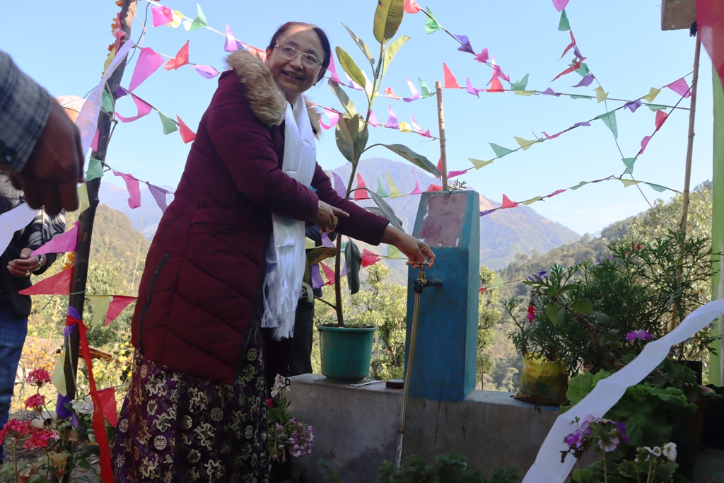सुन्दकपुर २ को माइमझुवामा गिताङ खानेपानी आयोजनाको उद्घाटन