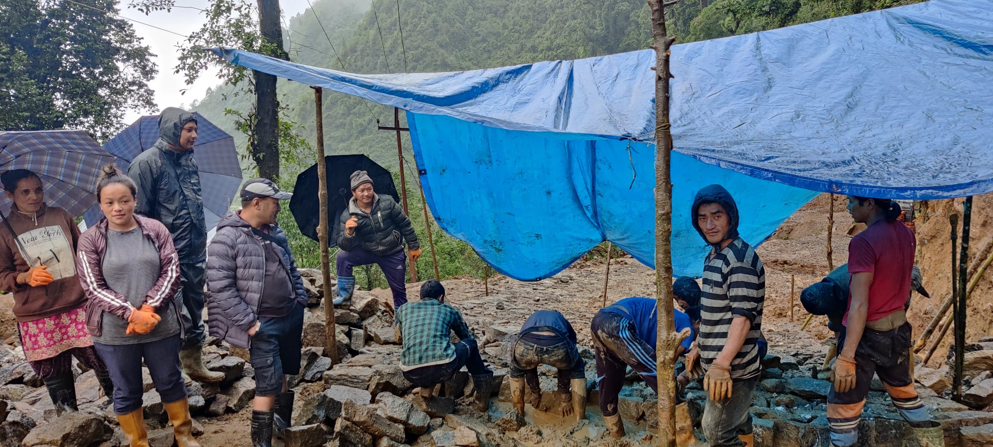 कोरोना माहामारीका बिच माईजोगमाईमा विकास निर्माण (फोटो फिचर )