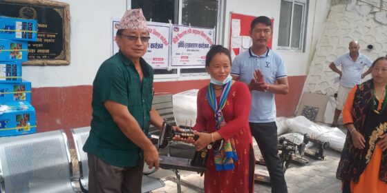 माई नगरपालिकामा लघु उद्यम कार्यक्रममा सहभागीलाई प्रविधि हस्तान्तरण