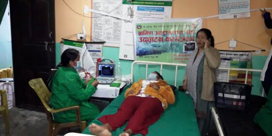 इलामको रोङ गाउँपालिकामा ग्रामिण अल्ट्रासाउण्ड सेवा संचालन