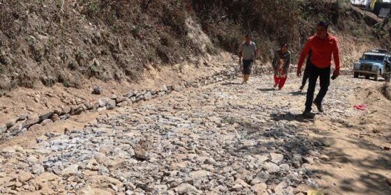 प्रधानमन्त्री रोजगार कार्यक्रमबाट सन्दकपूरमा सडक स्तरउन्नती