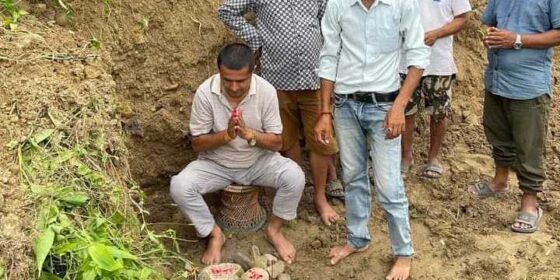 आत्मानन्द मार्ग कालोपत्रे निर्माण कार्य शुरू