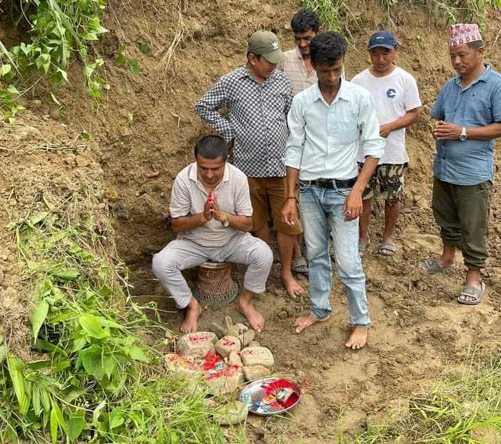 आत्मानन्द मार्ग कालोपत्रे निर्माण कार्य शुरू