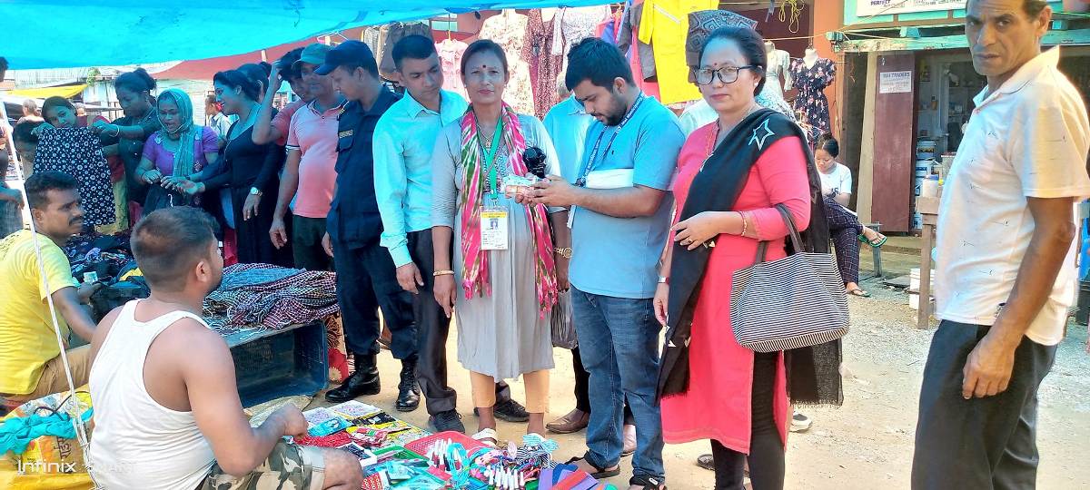 माई नगरपालिकाको शुक्रबारे बजार अनुगमन