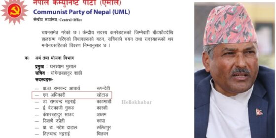 ऐन बिपरित एमालेको अर्थ विभागमा रहेका गर्भनर अधिकारीको शैक्षिक योग्यतासमेत अपुग