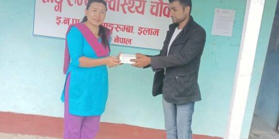 साङरुम्बाका वडा सदस्य घिमिरेले व्यक्तिगत खर्चमा टिटनाशको भ्याक्सिन उपलब्ध गराउने
