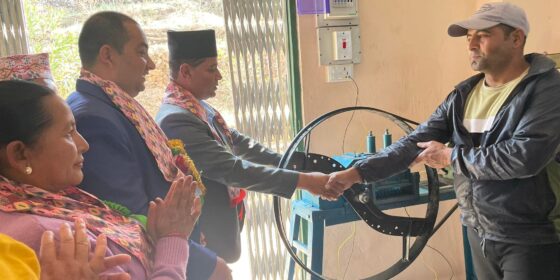 इलाम नगरपालिका १० मा कृषिमा यान्त्रिकरण र व्यवसायीक बनाउन प्रविधि हस्तान्तरण