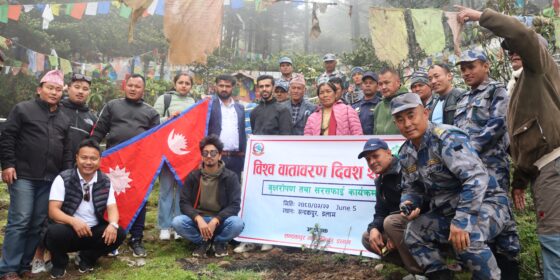 विश्व वातावरण दिवसको अवसरमा माई नदीको मुहान क्षेत्रमा वृक्षारोपण (तस्बिरहरु)