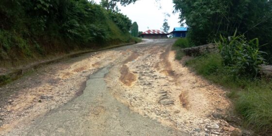 बिब्ल्याँटे-माइपोखरी सडक कालोपत्रेः माथि बन्दै, तल बिग्रँदै