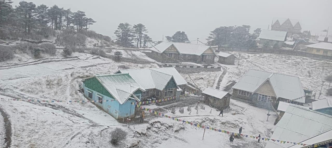 सन्दकपुरमा हिमपात शुरु (तस्बिरहरु)