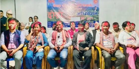नेकपा एमाले चुलाचुली अधिवेशनः अध्यक्षमा गिरी र उपाध्यक्ष राई निर्वाचित
