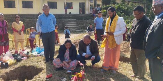राेङकाे सरस्वती माविमा मन्दिर शिलन्यास
