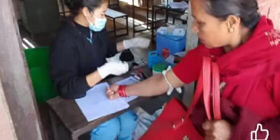 माईमा साना किसानले आयोजना गरेको स्वास्थ्य शिविरमा १८९ ले लिए सेवा