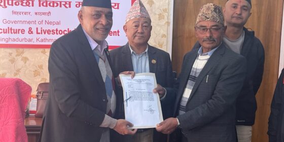 चिया क्षेत्रको समस्या समाधान गर्न इलामका सासंद बस्नेतले भेटे कृषिमन्त्री