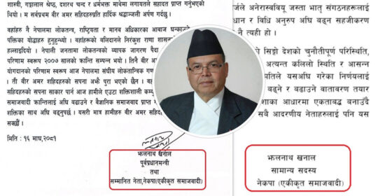 सम्मानित नेता केन्द्रीय कमिटीले तोक्ने व्यवस्था भएपछि झलनाथले लेख्न थाले ‘सामान्य सदस्य’