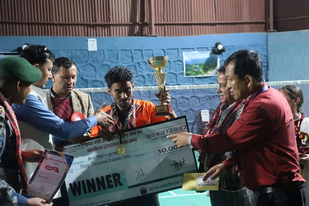 इलाममा प्रथम कोशी प्रदेश स्तरीय मेयर कप ब्याडमिन्टन सम्पन्न