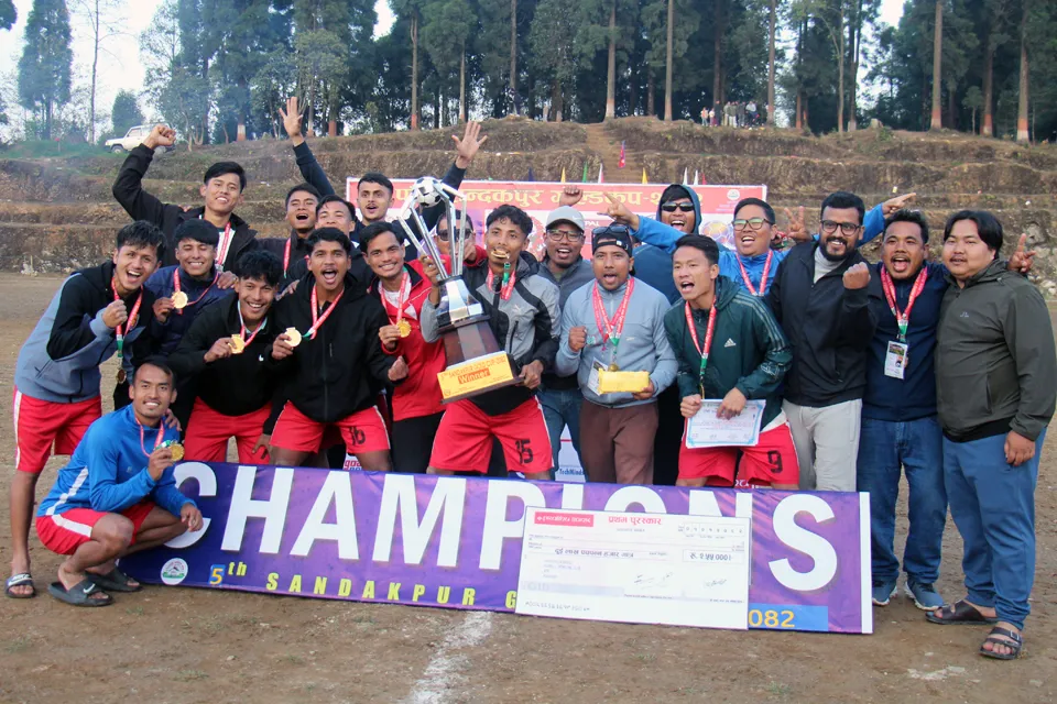 उदयपुरलाई सन्दकपुर गोल्डकपको उपाधि