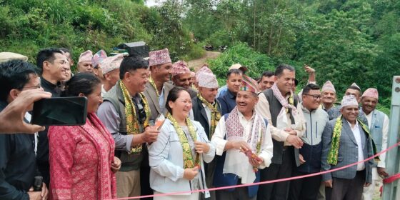 फाकफोकखोलाको बेलिब्रिज प्रदेश अर्थमन्त्री रानाद्धारा उद्धघाटन