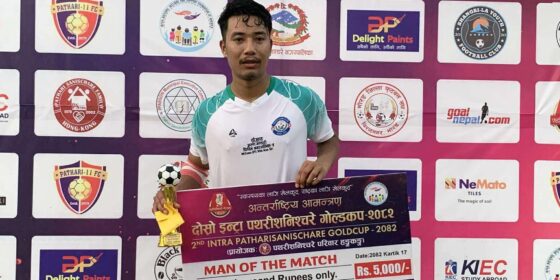 विशाल घलानको निर्णायक गोलले पाँचथर सेमिफाइनलमा