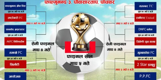 सातौ सुनाखरी गोल्डकप : उद्धघाटन खेलमा फाल्गुनन्द र लट्टेबारी भिड्दै