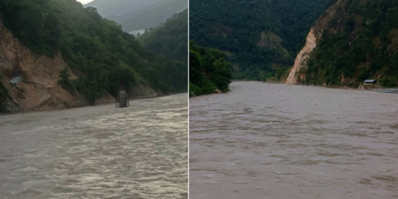 पहिरोले थुनिएको सोलुखुम्बुको हुँगा खोला बग्न थाल्यो, तल्लो क्षेत्रमा सतर्कता अपनाउन अनुरोध