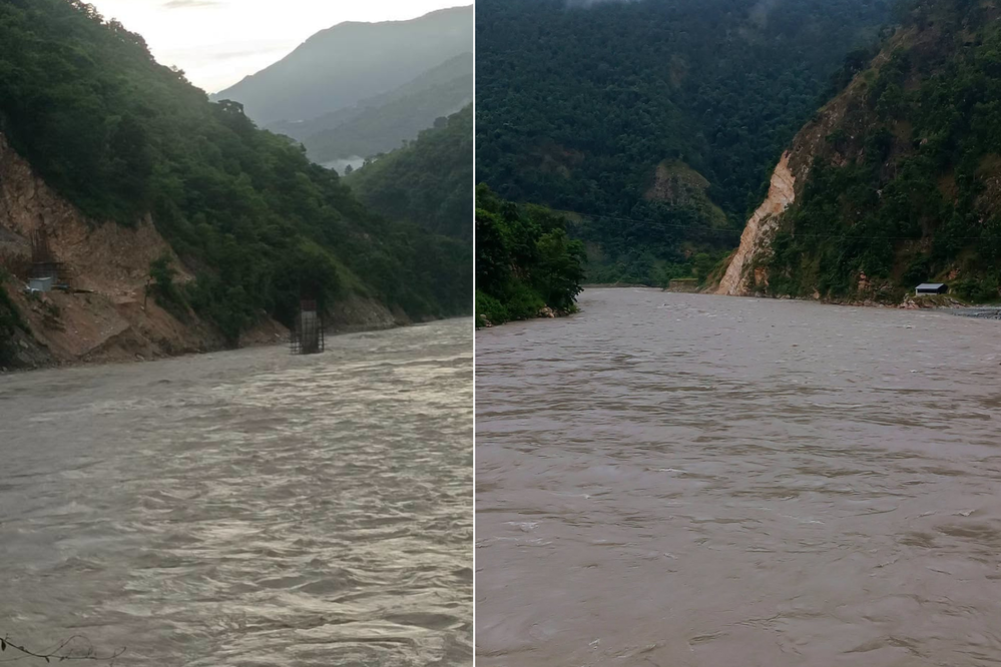 पहिरोले थुनिएको सोलुखुम्बुको हुँगा खोला बग्न थाल्यो, तल्लो क्षेत्रमा सतर्कता अपनाउन अनुरोध