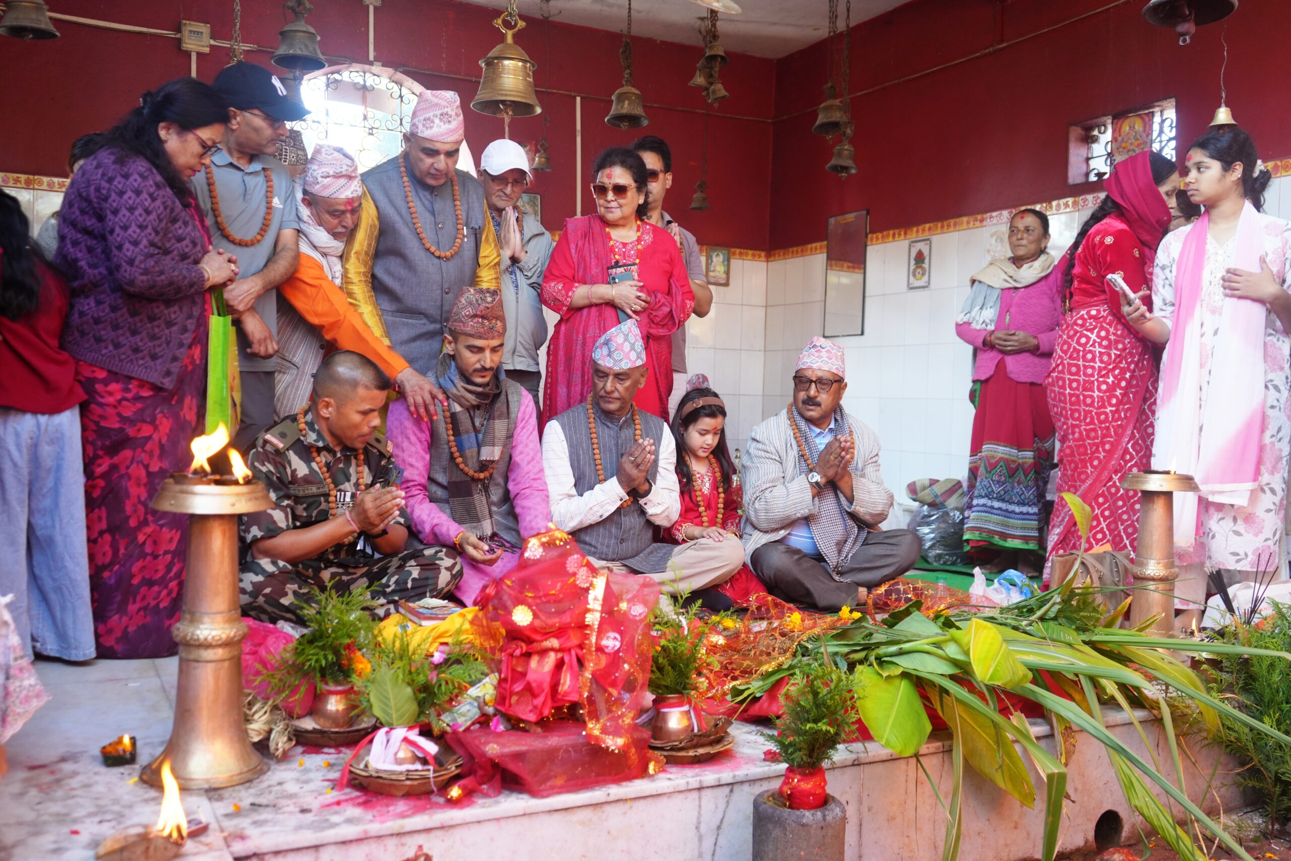 ऐतिहासिक पञ्चकन्या मन्दिरमा फूलपातीका दिन हर्षोल्लासका साथ सलामी र बढाइँ कार्यक्रम सम्पन्न 